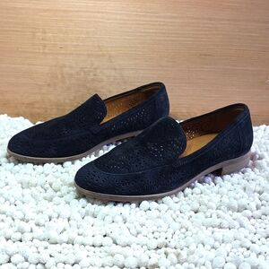 CLARKS COLLECTION TRISH COVE BLUE HEELED LOAFERS FLATS LADIES SIZE 8.5 GUC